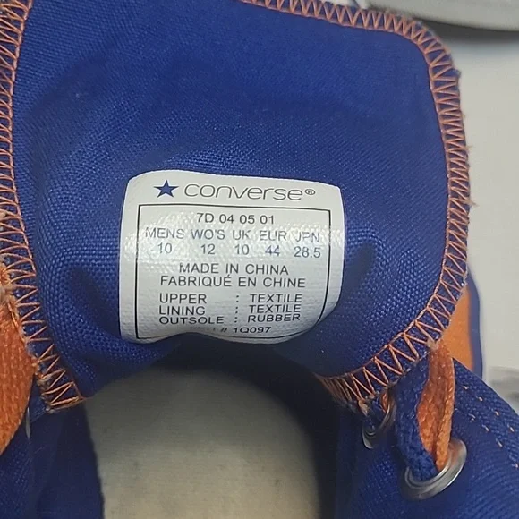 Orange and Blue Flip Down Converse - Picture 8 of 9